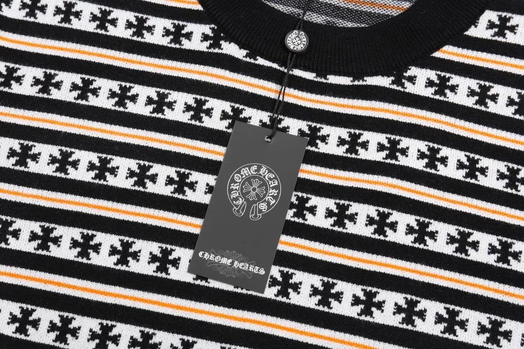 P300 Chrome Hearts Chrome Hearts all over printed wool sweater Color: Black Yellow Size: S M L XL XXL